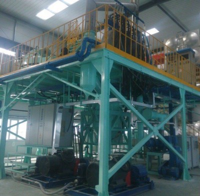 High-pressure water atomization preparation powdered material production line